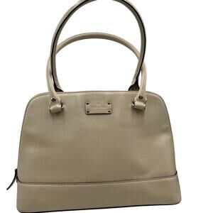 Kate Spade Porcelain Bone Wellesley Rachelle Dome Leather Handbag Satchel